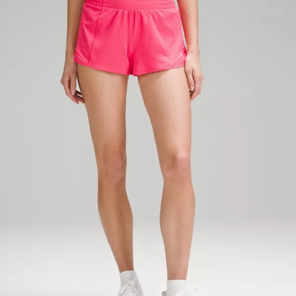 Lululemon raspberry color hotty hot shorts
